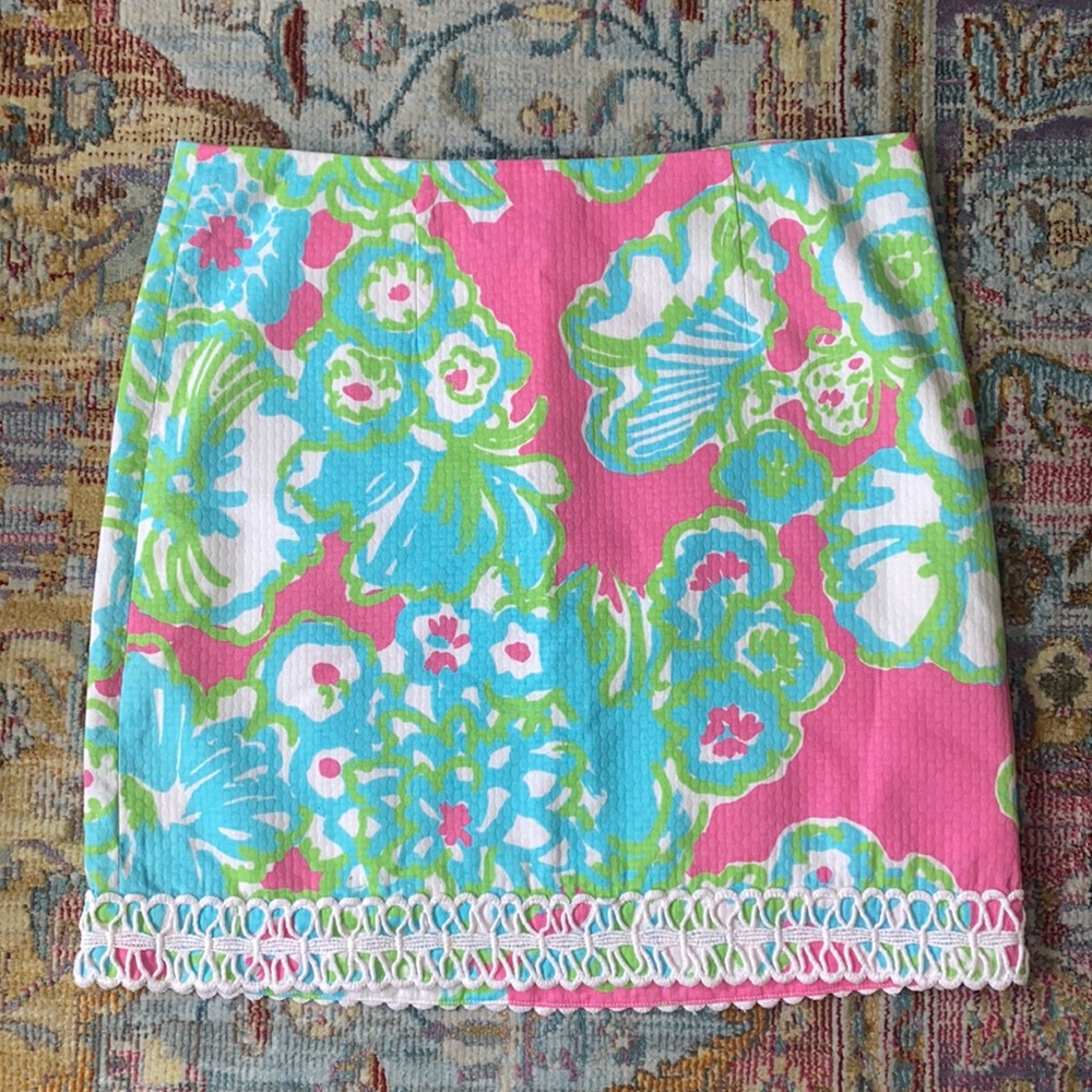 Lilly Pulitzer | Floral Mini Skirt Size 10
